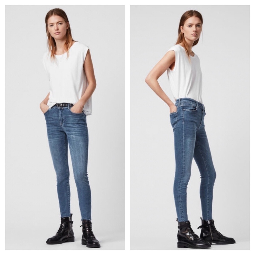 ALLSAINTS ASHBY Low Rise Skinny Fit Jeans Size 27